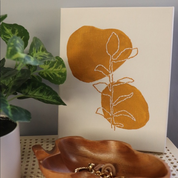 Opalhouse Other - SOLD Boho Plant Embroidered Canvas